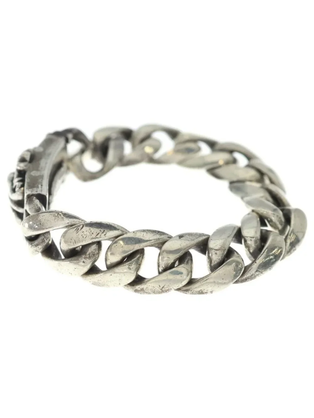 Chrome Hearts ID Box Keeper Classic Link Box ID Bracelet Silver